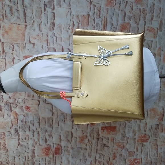 ❣HP❣New Sophia Webster Hola Metallic Shopper Tote Bag - Picture 3 of 13